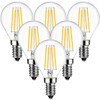 ANWIO G14 LED Globe Filament Bulb E12 Screw Base Dimmable