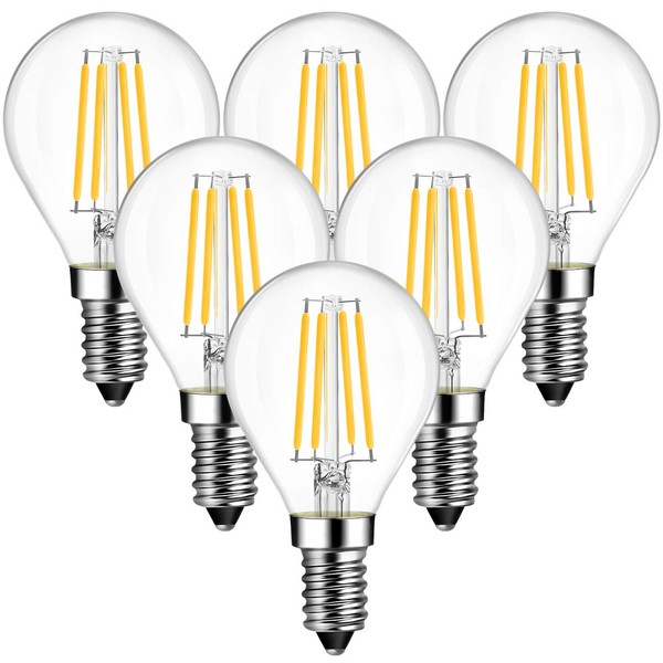 ANWIO G14 LED Globe Filament Bulb E12 Screw Base Dimmable