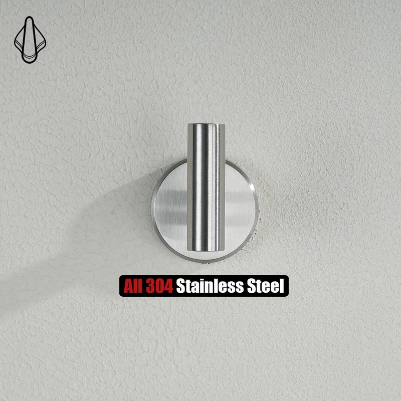 JQK Bathroom Towel Hook Brushed, Coat Robe Clothes Bath Wall
