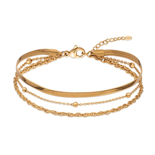 Amberta SIlber Gold Anklet for Women | Anklet Boho for