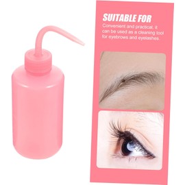 Botella Para Pestañas 8 Piezas 250ml Boquilla Curvada Antigoteo Rosa Herramienta De Limpieza Para Extensión De Pestañas Uso En Salón y Hogar