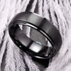 King Will BASIC 7mm Black Ceramic Wedding Ring Matte Finished