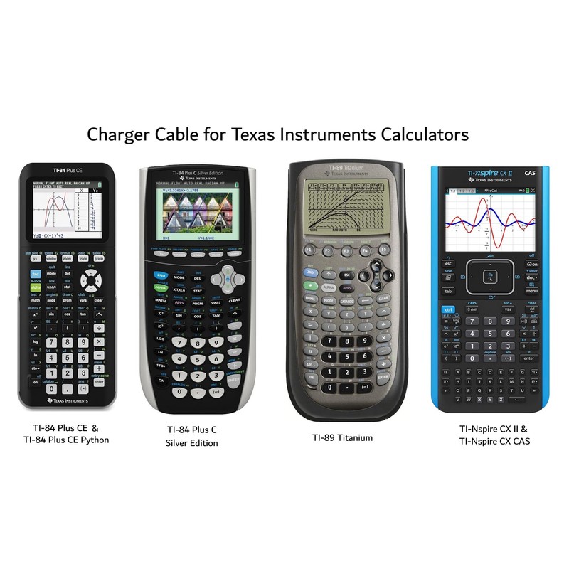 USB Power and Data Cable for Texas Instruments Calculators, TI-84