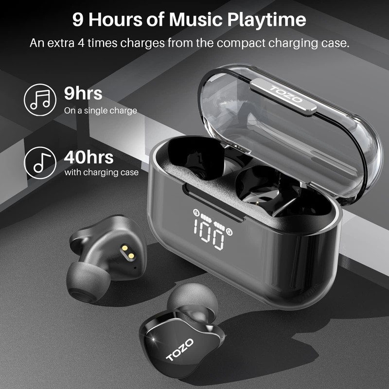 TOZO Crystal Buds True Wireless Earbuds Call Noise Reduction IPX8