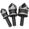 Driak 1/2",5/8",3/4" 5 Flute Chamfering Bit Set Countersink Bit, 82