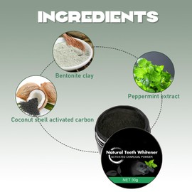 Zahnpulver, Zahnaufhellungspulver Mit Einer Zahnbürste, Zahnfleckenentferner, Pulver-Zahnpasta, Aufhellendes Zahnpulver Reinigt Zahnflecken Gründlich Und Hellt Die Zähne Auf, 30g (B)