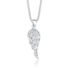 Elli Necklace Women Wing Pendant Boho with Crystals in 925