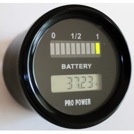 ProPower 12 Volt LED Battery Indicator w/ LCD Volt Display Works On New Type Batteries MR