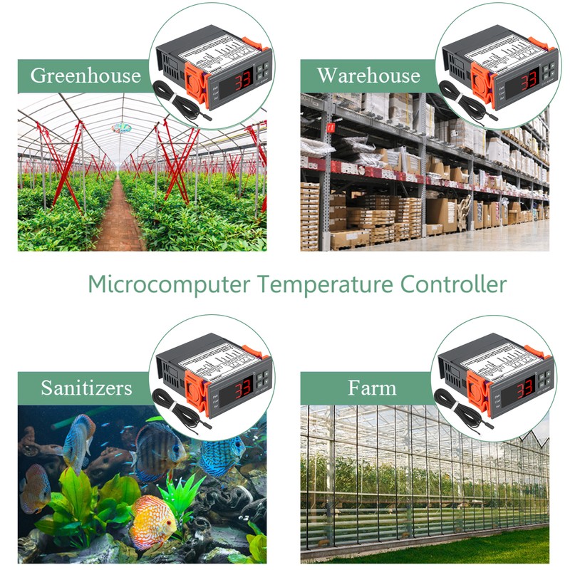 Digital Temperature Controller STC-8080A+ Refrigerator Thermostat for Refrigerator Automatic Defrosting