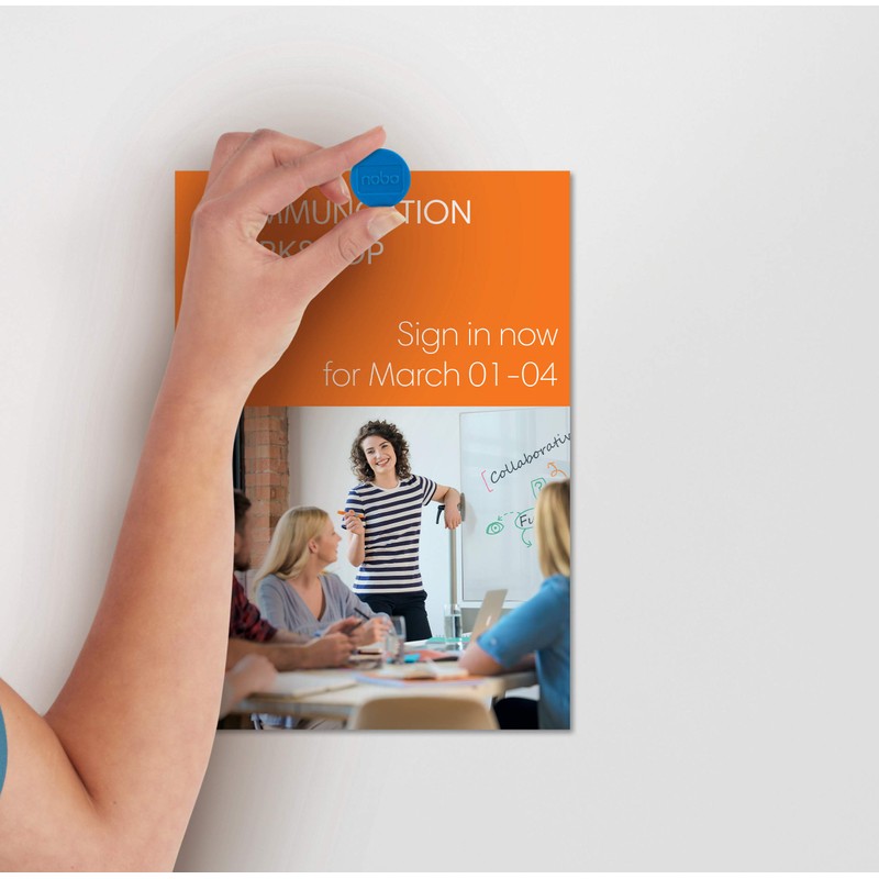 Nobo Magnetic Whiteboard Magnets, 13 mm, Pack of 10, Coloured,