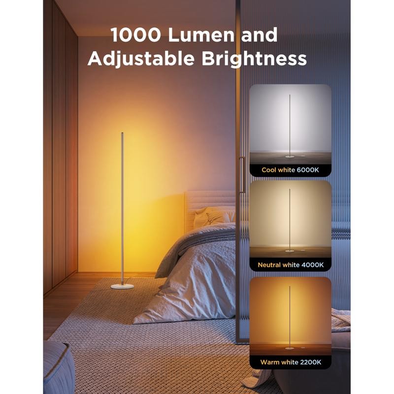 Govee RGBICW Smart Corner Lamp (Matter Compatible) Floor lamp:_Champagne