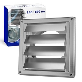 Stainless Steel 180x180 mm Vent Cover with Protective Mesh for Hood Duct - Warranty 10 Years - MONTERAL