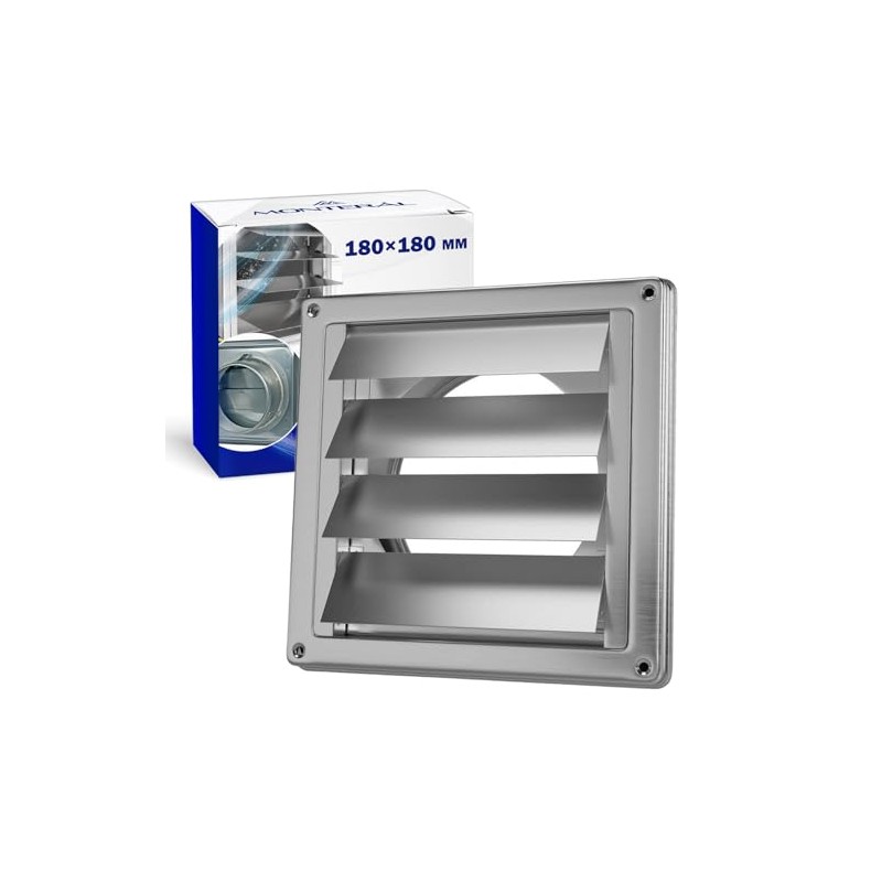 Stainless Steel 180x180 mm Vent Cover with Protective Mesh for
