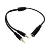 2.5mm Audio Splitter Cable, Headphone Y Adapter, Female to Dual