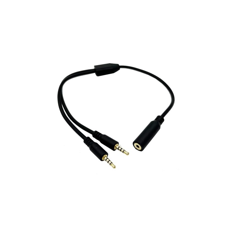 2.5mm Audio Splitter Cable, Headphone Y Adapter, Female to Dual