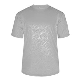 Badger Sports Line Embossed Tee Silver Line Embossed Small