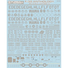 FUR32003 1:32 Furball Aero Design F-35A Lightning II Anthology "Big Scale Lightning II's" [WATERSLIDE DECAL SHEET]