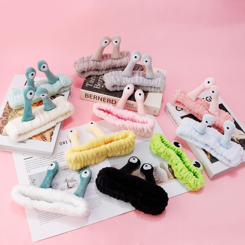 SuPoo Snail Face Wash Headband - Light Pink, Soft Microfiber