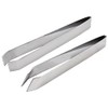 AAProTools 2 Pieces Fish Bone Tweezers, Stainless Steel Flat and