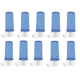 Moondown Farm 10 x 200cc Blue Anti Algae Drinkers Cage Aviary for Finch, Canary, Budgie