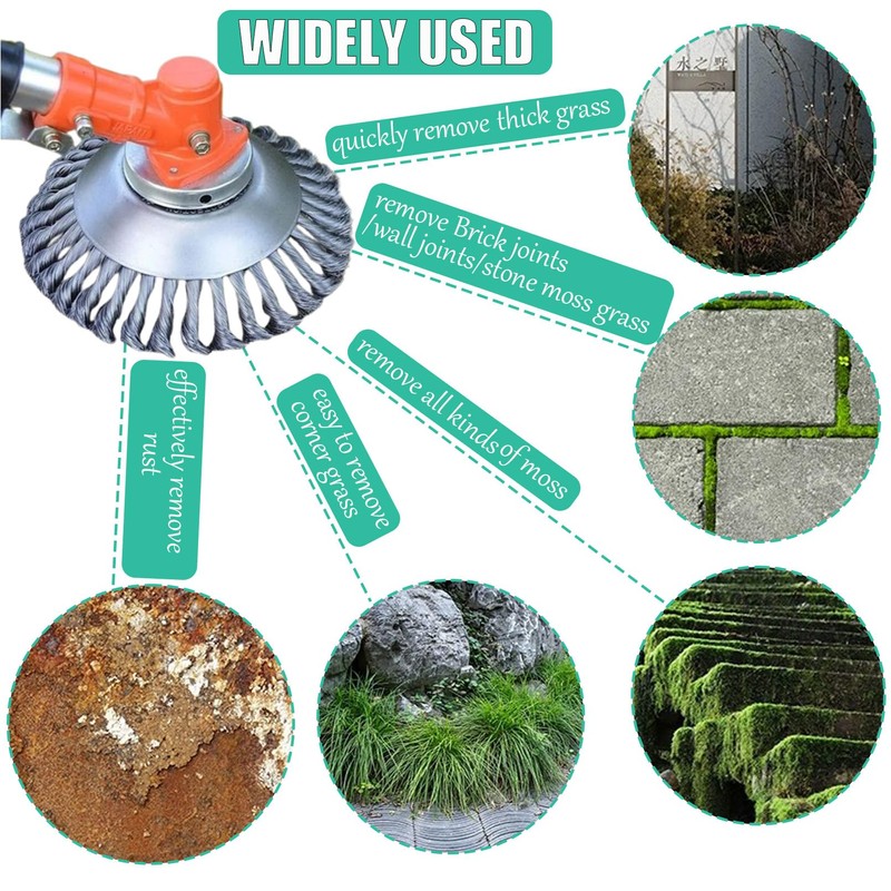 6 Inch Heavy Duty Steel Wire Trimmer Blade, Unbreakable Wire