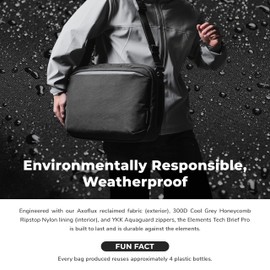 ALPAKA Elements Tech Brief Pro - Versatile Crossbody, Shoulder, Briefcase, and Backpack Laptop Bag - Fits 16-Inch MacBook Pro - Weatherproof Axoflux Army Green 600D Fabric