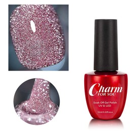 VERONNI Explosion Diamond Gel Nail Polish Reflective Sparkling Nail Gel Bright Glitter Bungee Soak Off UV Nail Gel Broken Diamond Gel Nail Art Manicure(03)