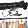 Creatyi 17 to 87 Inches Closet Rods for Hanging Clothes