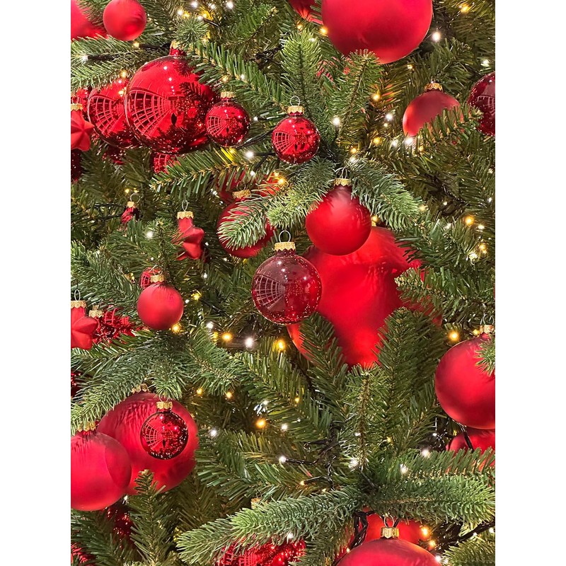 Kaemingk Weihnachtskugel, Glas, rot, 56 X 39.5cm, 6