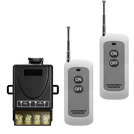 YETOR Long Range Wireless Light Switch kit,AC110V/120V RF Remote Control Switch with 40A Ralay 984FT for Dust Collector,Fans,Lamp,Household Appliances, Garage Door,Pump and Electrical Equipment.