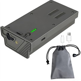 Qustikuri 1 Pack Battery Pack Compatible with Reveal Cellular Trail Camera Ultra, X, X Pro, Pro 3.0, X Gen 2.0 3.0, XB, SK, LED Meter Lithium Hunting Battery EM6 with Organizer Case