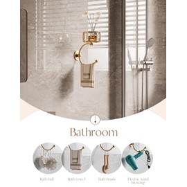 Hand Towel Holder for Bathroom Wall, Towel Hook with Candle Holder for Bathroom Decor, Wall Mounted Towel Hook with Cut Candle Holder, Vintage Towel Ring Towel Racks for Bathroom Decor and Accessories