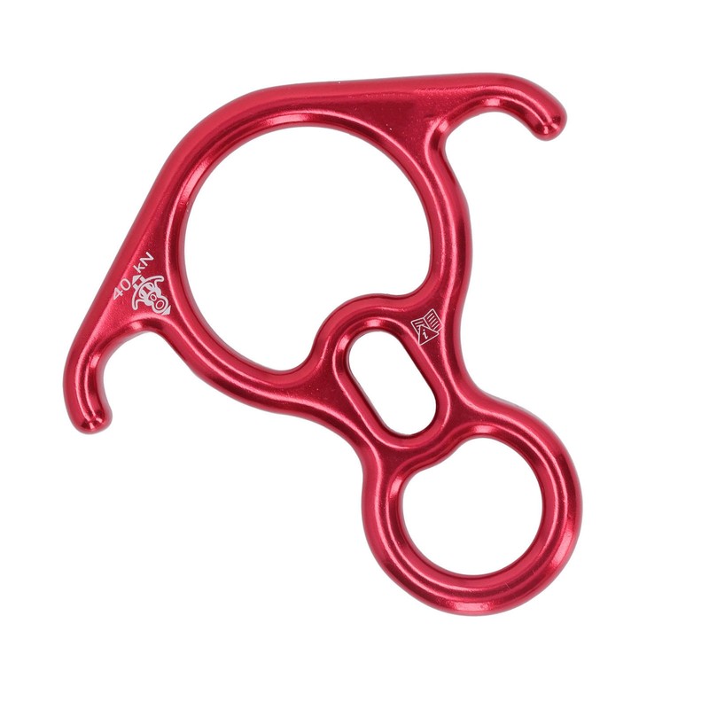 Descender Gear Aluminium Alloy 40KN Pulling Force Ox Horn Shaped