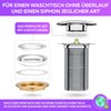 M. Rosenfeld Home Sink Drain Fitting without Overflow, Chrome Pop-Up
