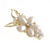 VingTAINE H-635 Cute Flower Mini Hair Clip, Pearl, Flower Hair