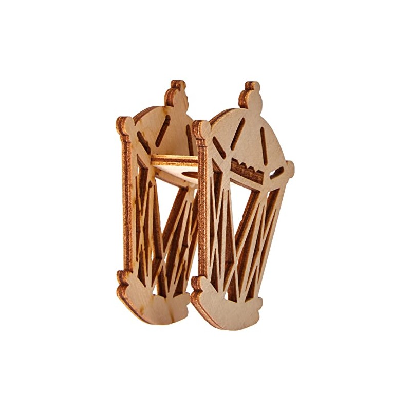 HGD AS1007_5 Large Wooden Lantern, Coloured