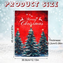 Christmas Garden Flag, Xmas Flags for Outside Christmas Tree Yard Flag Seasonal Outdoor Porch Flag Decor Winter Holiday Flag for Festive Lawn Decoration