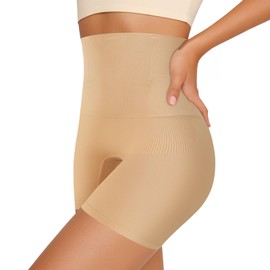 QUASTI Women's High Waisted Underwear Tummy Control Cotton Shapewear Tummy Control Girdle Body Shaper Full Coverage for Women Panties(XL) Black