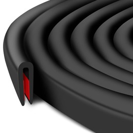 9.8Ft Black U-Channel EPDM Rubber Edge Trim, Self-Adhesive Sheet Metal Edge Protector, Fits 1/16" (1.6mm) Edges, Ideal for Sheet Metal & More