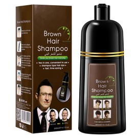 Mustache & Beard Dye for Men, Men's Black Beard Dye for Gray Hair, Beard Color & Hair Dye Shampoo 2 in 1 for Men, Long Lasting Beard Coloring, Black Hair Shampoo, Simple to Use - Last 30 days 13.5 Oz.