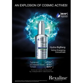 Rexaline - Hydra-BigBang Active Energising Concentrate - Anti-Ageing Serum with Hyaluronic Acid - Lifting and Plumping Facial Treatment - Cruelty Free - 30 ml