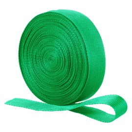sourcing map Nylon Webbing Strap, 22 Yards x 1-1/2" Polypropylene Flat Webbing Band for Pool Solar Cover, Repairing DIY Crafting(Green)