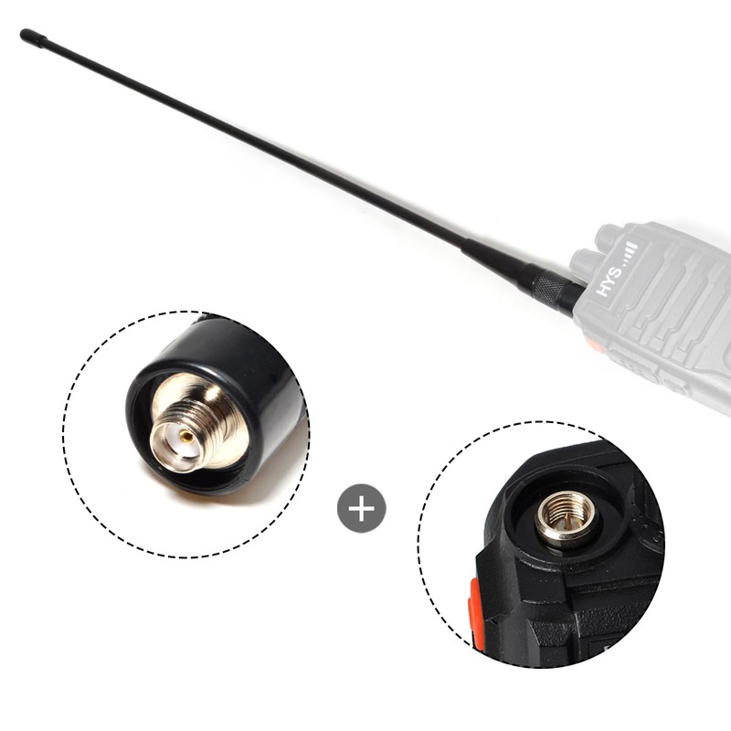 UAYESOK 15.3-Inch GMRS Antenna (462-467 MHZ) SMA-Female Soft Whip Upgrade