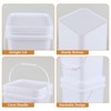 5 Gallon Square Bucket Pail with Lid, White Square Food