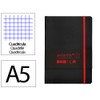 Antartik Notebook with elastic band, white cover, A5 sheets, squared,