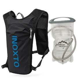 QISUO Hydration Running Backpack,5L Running Hydration Vest Backpack Breathable Jogging Sports Backpack with 1.5L Water Bladder