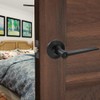 MANREN Modern Door Handle,Black Door Lever,Modern Privacy Door Levers(for Bedroom