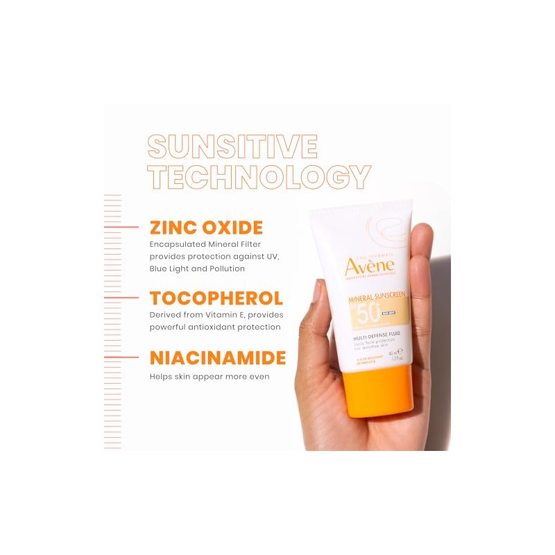 Eau Thermale Avene Solaire UV Mineral Multi-Defense Tinted Sunscreen Fluid