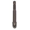 5Pcs Cross Drill Bit 1/4in Hex Shank Tile Glass Ceramic