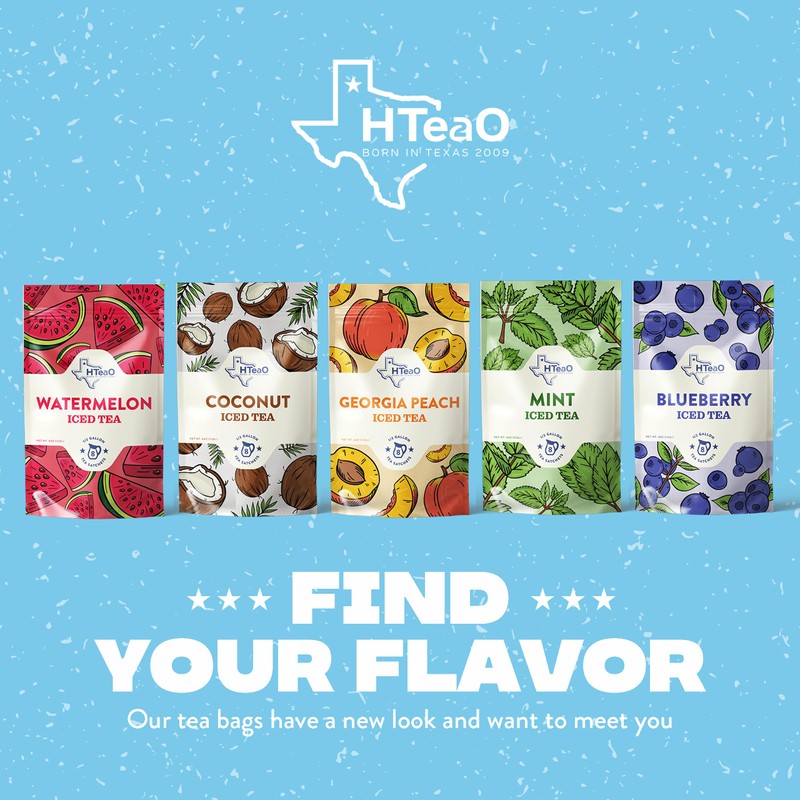 HTeaO Blueberry Green Tea – Texas-Style Flavored Iced Tea Bags